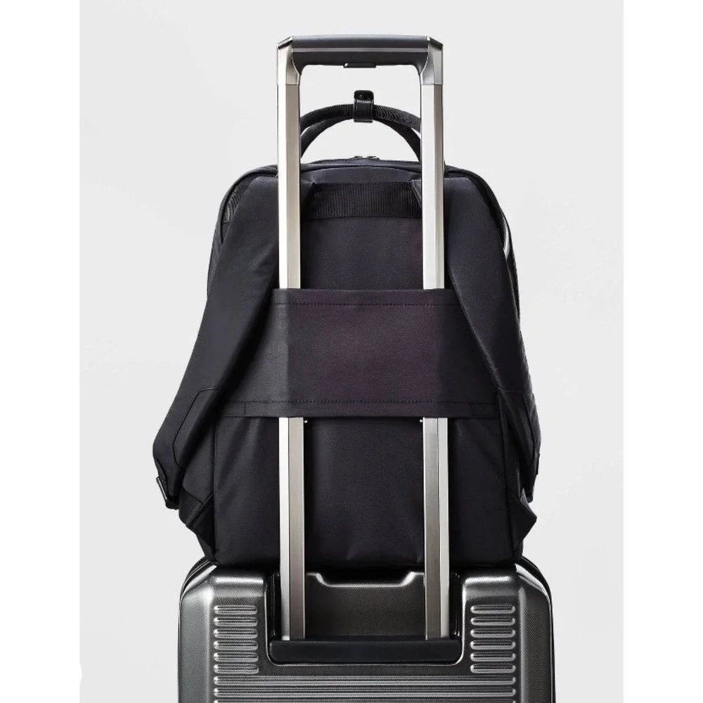 Open Story Commuter Backpack‎ Black Padded Laptop Pocket School Work Travel